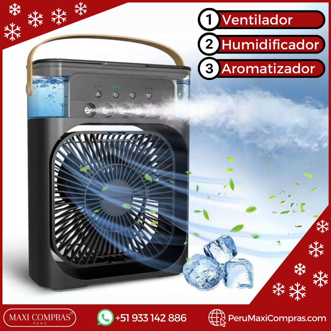 VENTILADOR HUMIFICADOR PORTÁTIL 3 EN 1