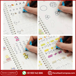 SET DE 4 CUADERNOS MÁGICOS MONTESSORI EN ESPAÑOL Magic Book