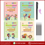 SET DE 4 CUADERNOS MÁGICOS MONTESSORI EN ESPAÑOL Magic Book