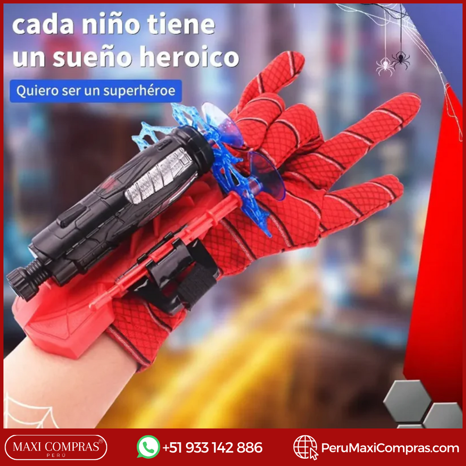 GUANTE DE SPIDERMAN CON LANZA-TELARAÑAS PRO.